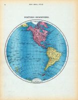 Page 054 - Western Hemisphere, World Atlas 1911c from Minnesota State and County Survey Atlas
